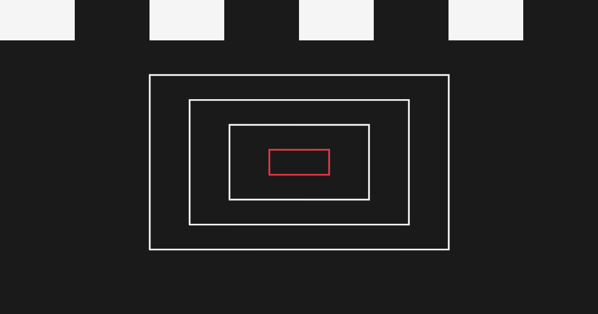 Film clapperboard with nested frames