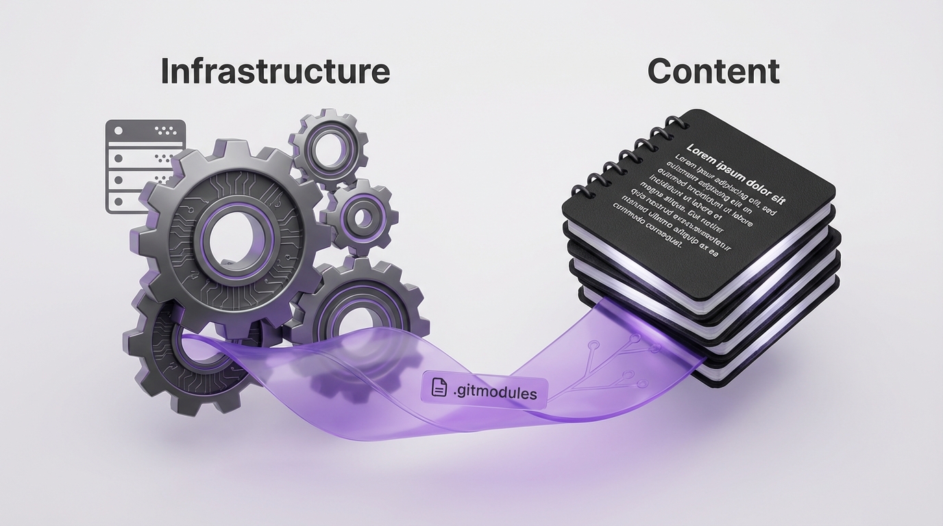 Separating Hugo Infrastructure from Content with Git Submodules